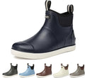 Mens Deck Boots Waterproof Ankle Rain Boots - Non-Slip Saltwater Deck