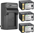 3-Pack 3000mAh Li-Ion Batteries with AC Wall Charger - JVC Camcorders