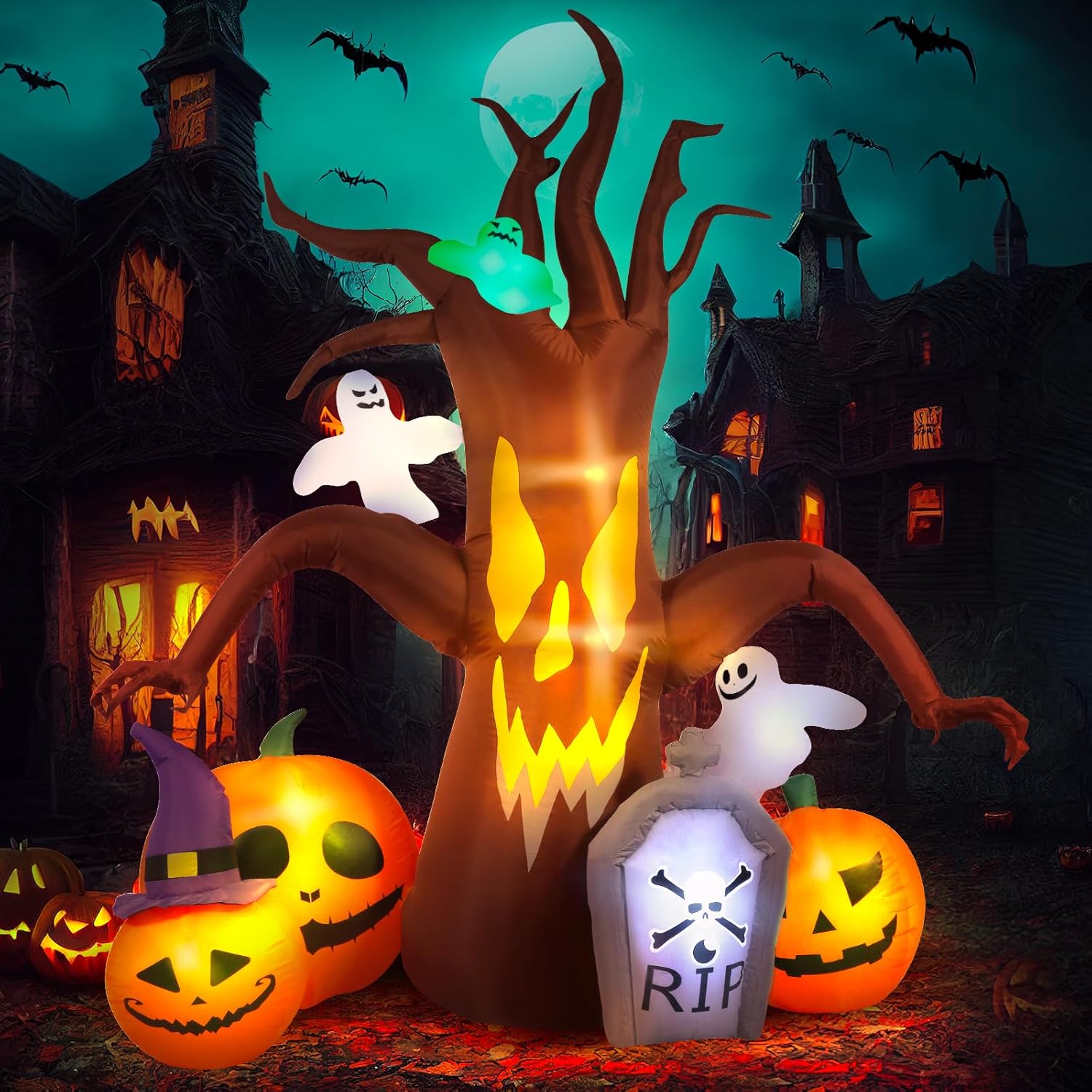 8FT Halloween Inflatables Decorations for Spooky Outdoor Fun
