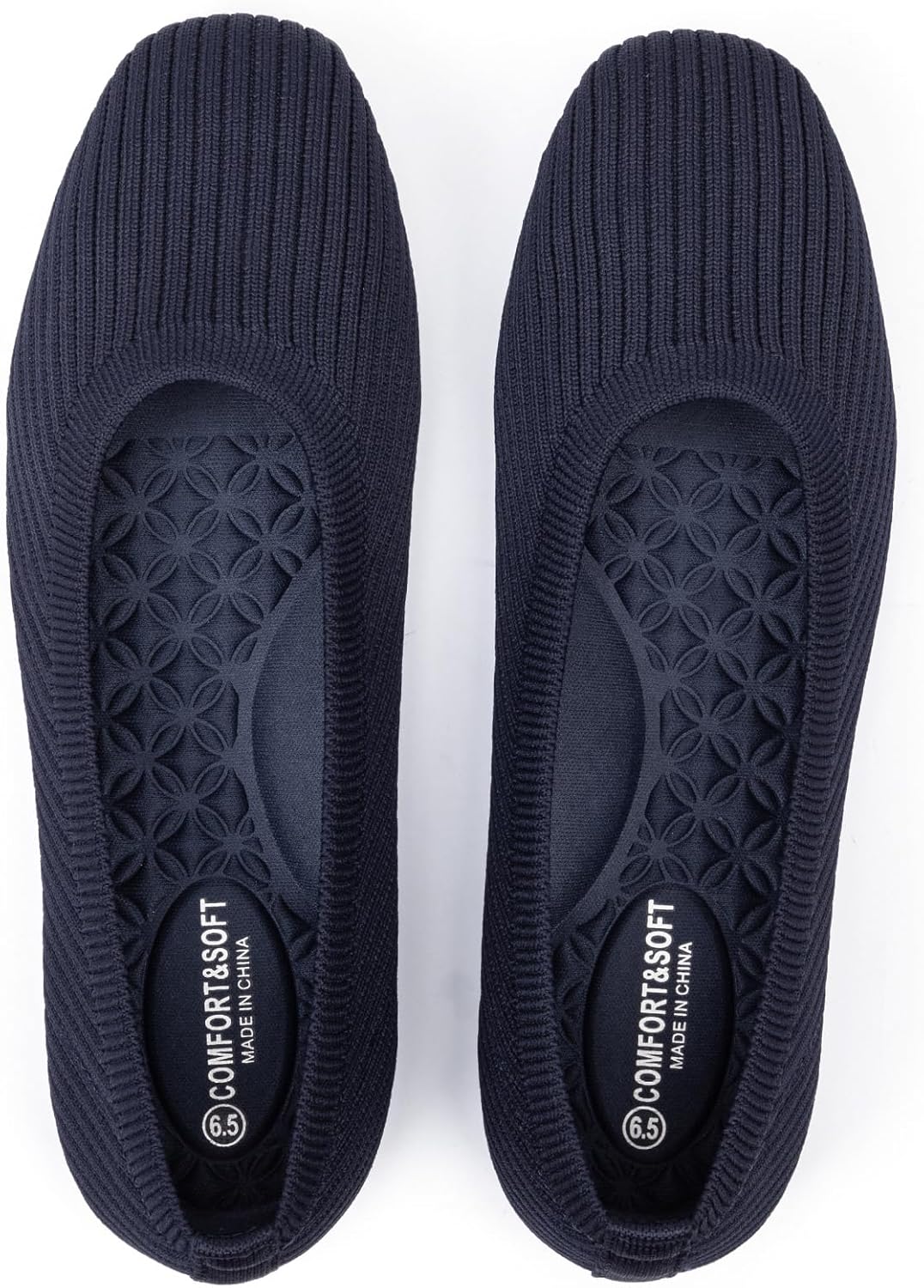 Stylish Square Toe Ballet Flats for Women - Comfortable Slip on Shoes