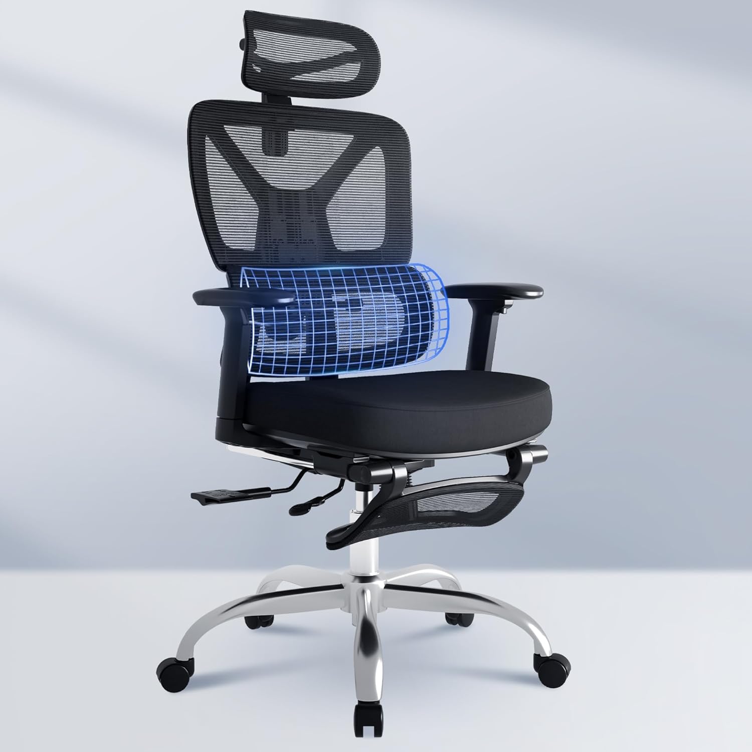 FLEXISPOT ErgoX Premium Ergonomic Office Chair with Footrest