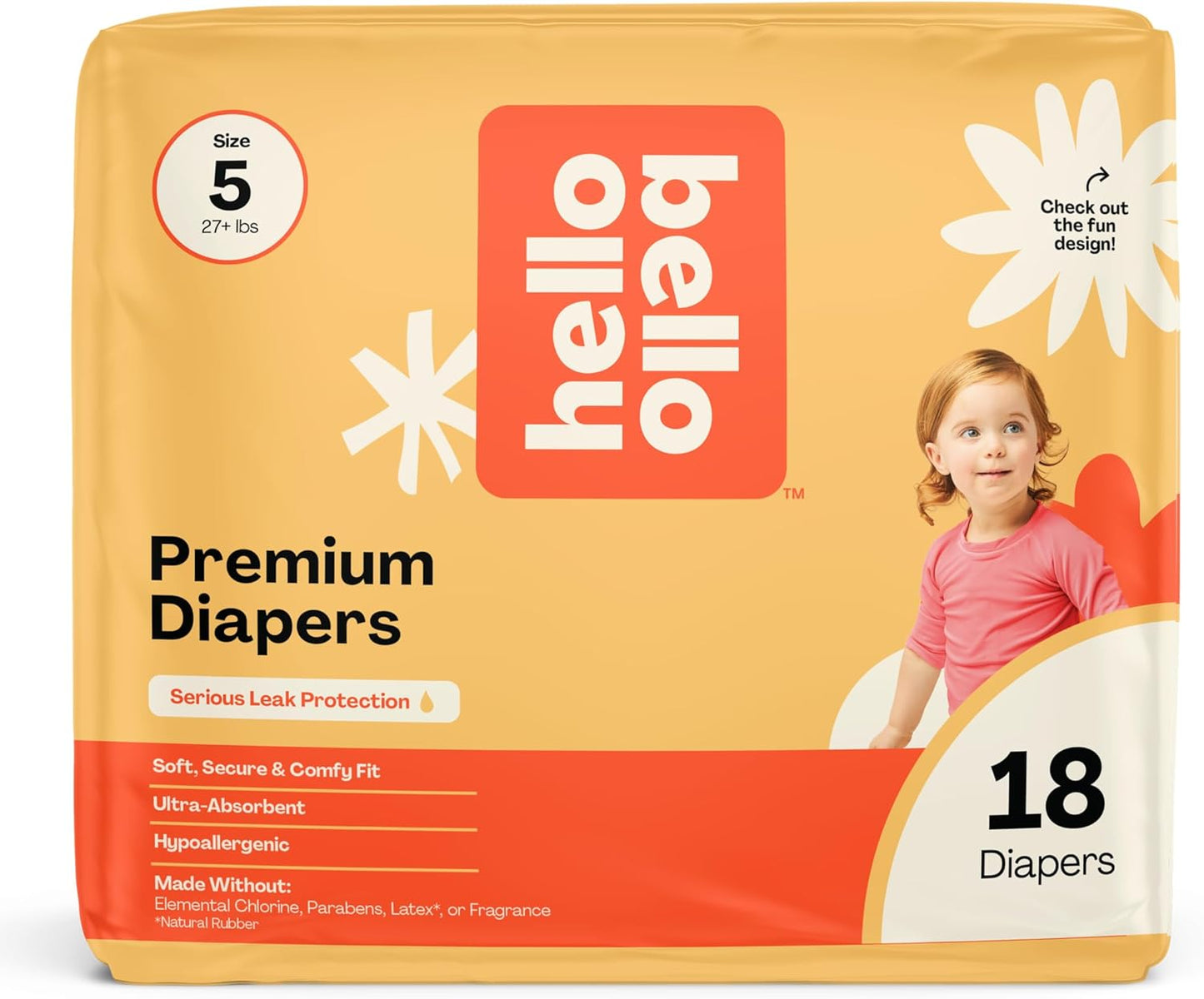 Hello Bello Size 5 Superstars 18 ct Premium Hypoallergenic Diapers