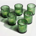 Green Votive Candle Holders Set of 24 for Home & Christmas
