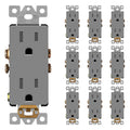 Matte Finish Decorator Receptacle 10 Pack - Child Safe