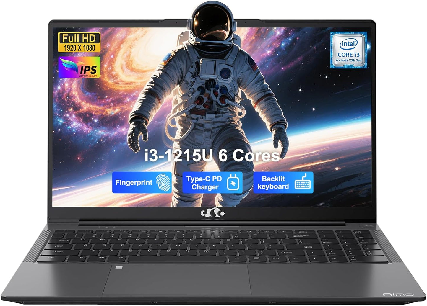 NIMO 15.6 FHD Laptop with Intel i3-1215U for Students and Business