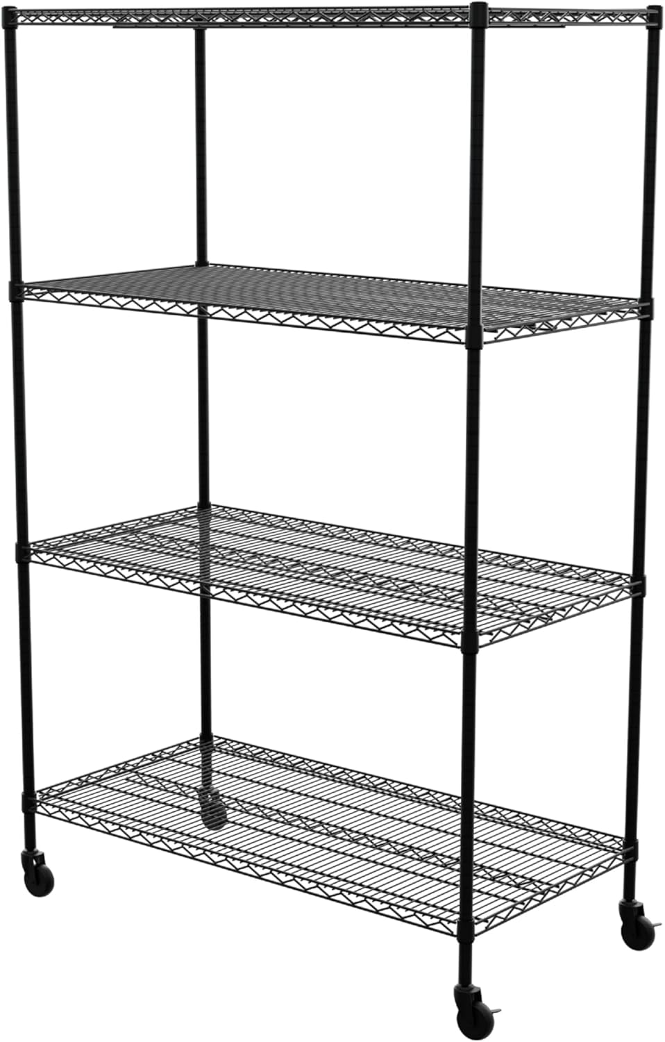 SafeRacks Heavy Duty Steel Wire Storage Shelves with Wheels