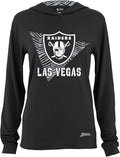 Zubaz Women's Hood Lined Lightweight Hoodie - Raiders Fan Fit
