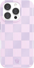 VELVET CAVIAR iPhone 16 Pro Case - Lilac Purple Checkered (Protective)