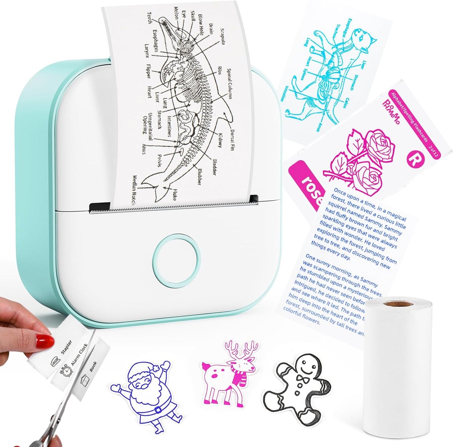 Memoking Mini Sticker Printer - Portable Thermal Label Maker