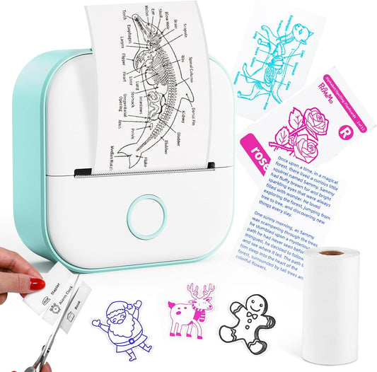 Memoking Mini Sticker Printer - Portable Thermal Label Maker