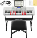 61 Key Piano Keyboard with Light-Up Keys - Ideal for Beginners