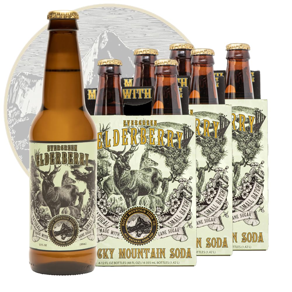 Rocky Mountain Soda Elderberry Soda Pop - Small Batch Craft Drink