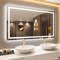 LOAAO 50X30 LED Bathroom Mirror with Lights and Anti-Fog Feature