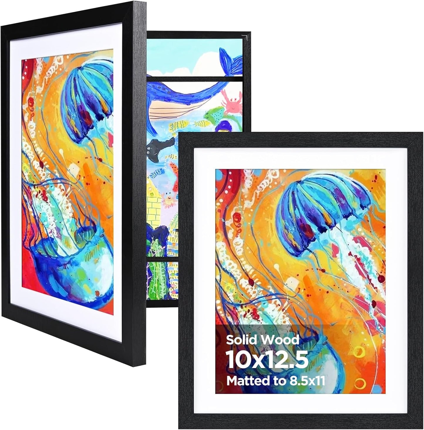 Kids Art Frames Set of 2 - Changeable Display for Artwork