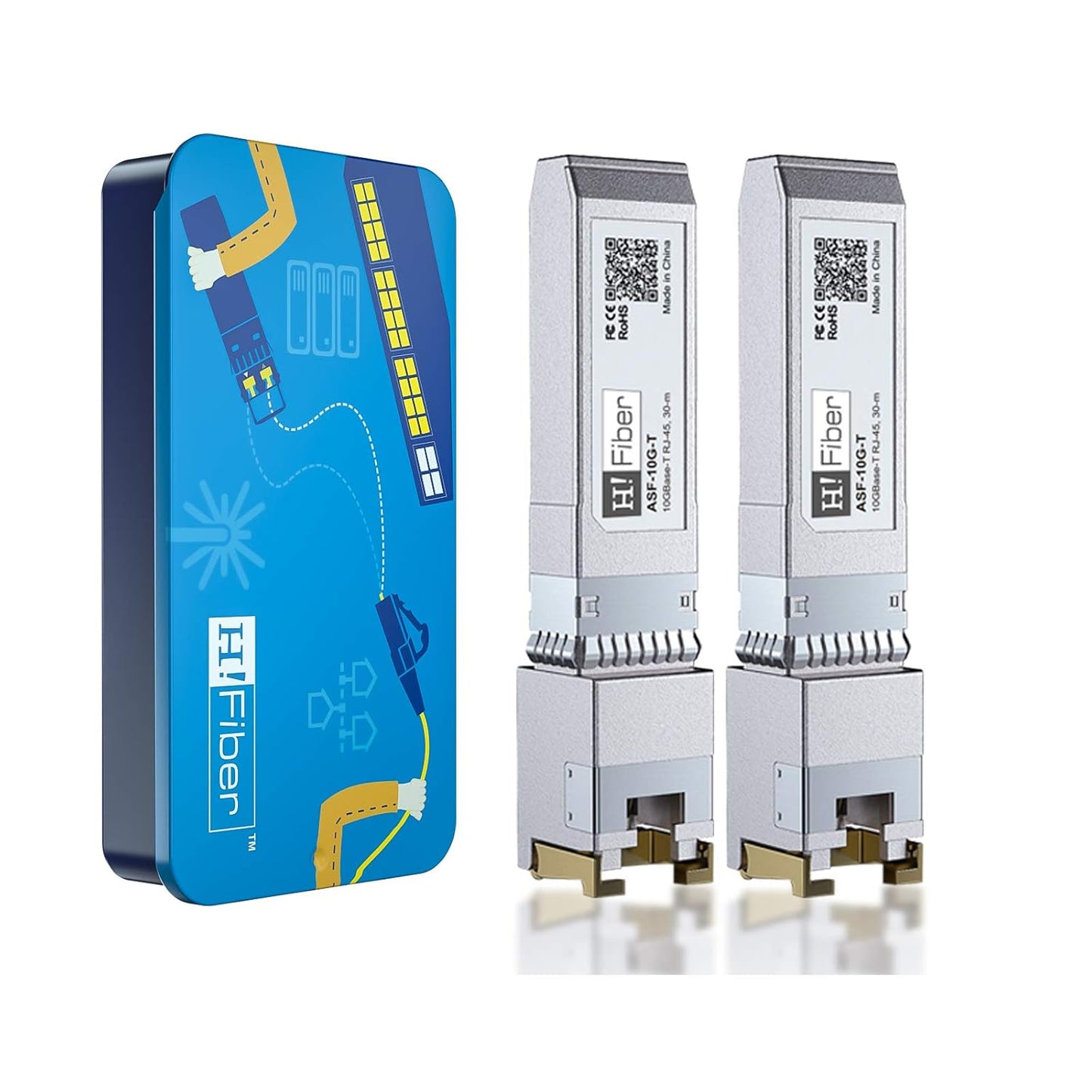 10Gbase-T SFP+ RJ45 Transceiver 2 Pack for High-Speed Networking
