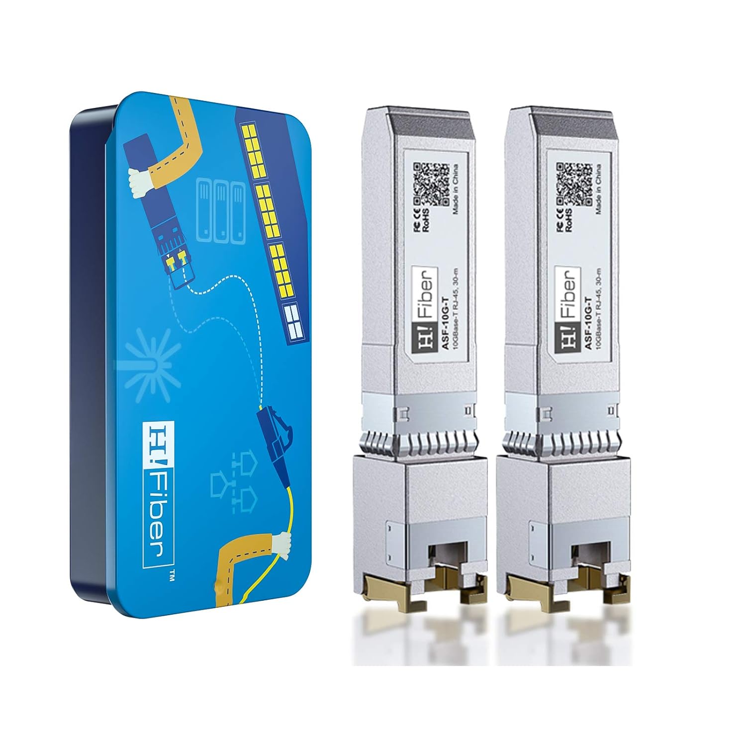 10Gbase-T SFP+ RJ45 Transceiver 2 Pack for High-Speed Networking
