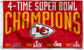 WinCraft Kansas City Chiefs 4 Time Super Bowl Champions Flag