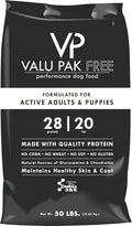 Valu-Pak Free 28-20 Dry Dog Food 50 lb - For Active Dogs