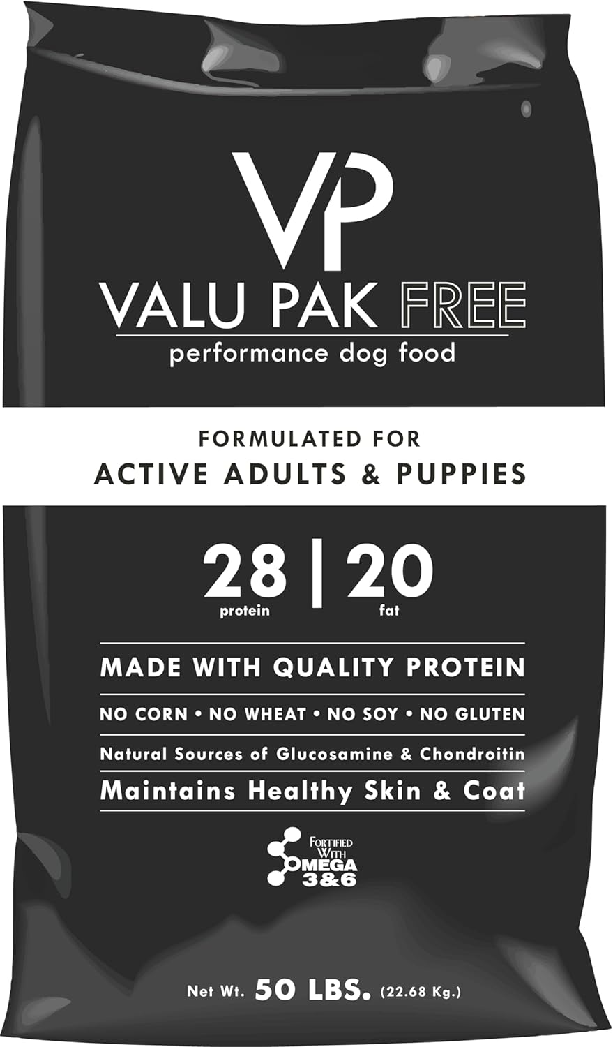 Valu-Pak Free 28-20 Dog Food for Active Dogs and Puppies