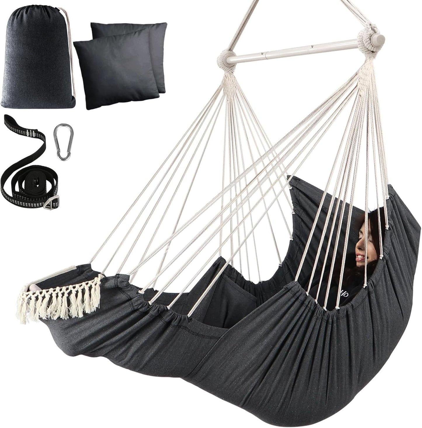 Chihee Hammock Chair with Foot Rest for Ultimate Comfort