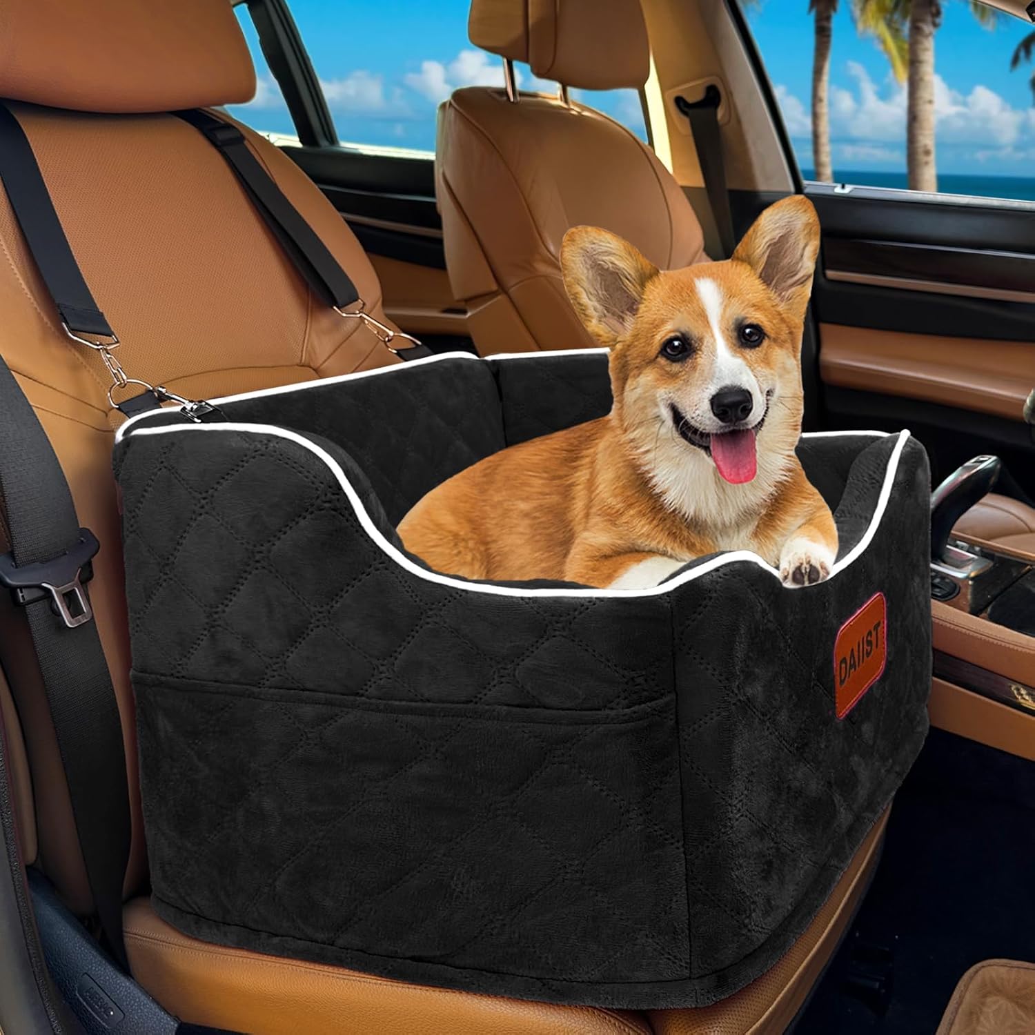 Dog Car Seat for Small Medium Dogs - Elevated Booster Seat
