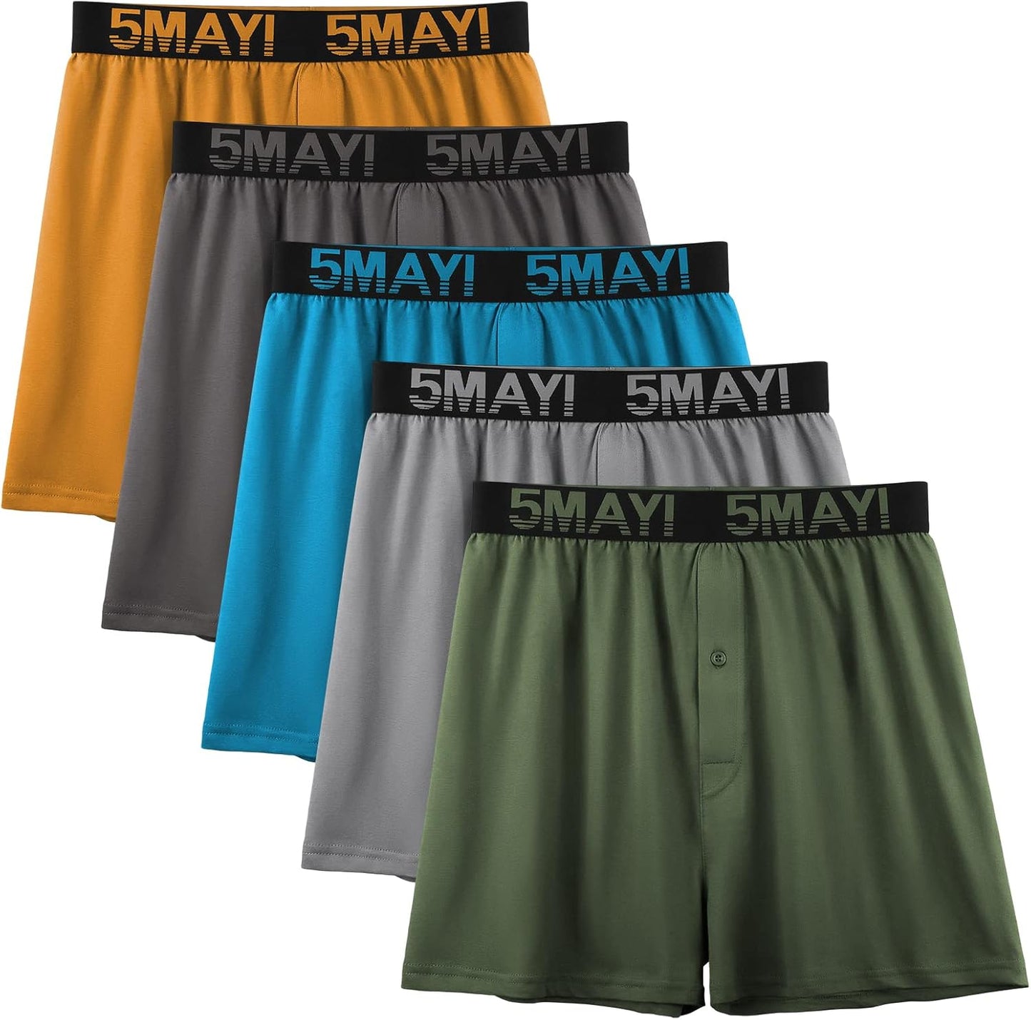 5Mayi Mens Boxers for Men - Comfortable Cotton Underwear Pack