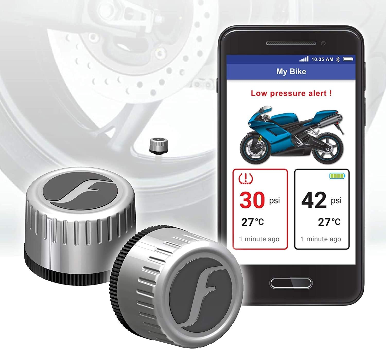 FOBO Bike 2 TPMS - Wireless Tire Pressure Monitoring System