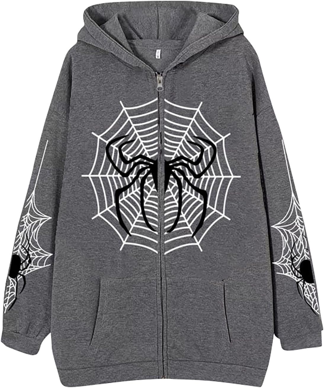 Spider Web Hoodie: Y2K Gothic Style