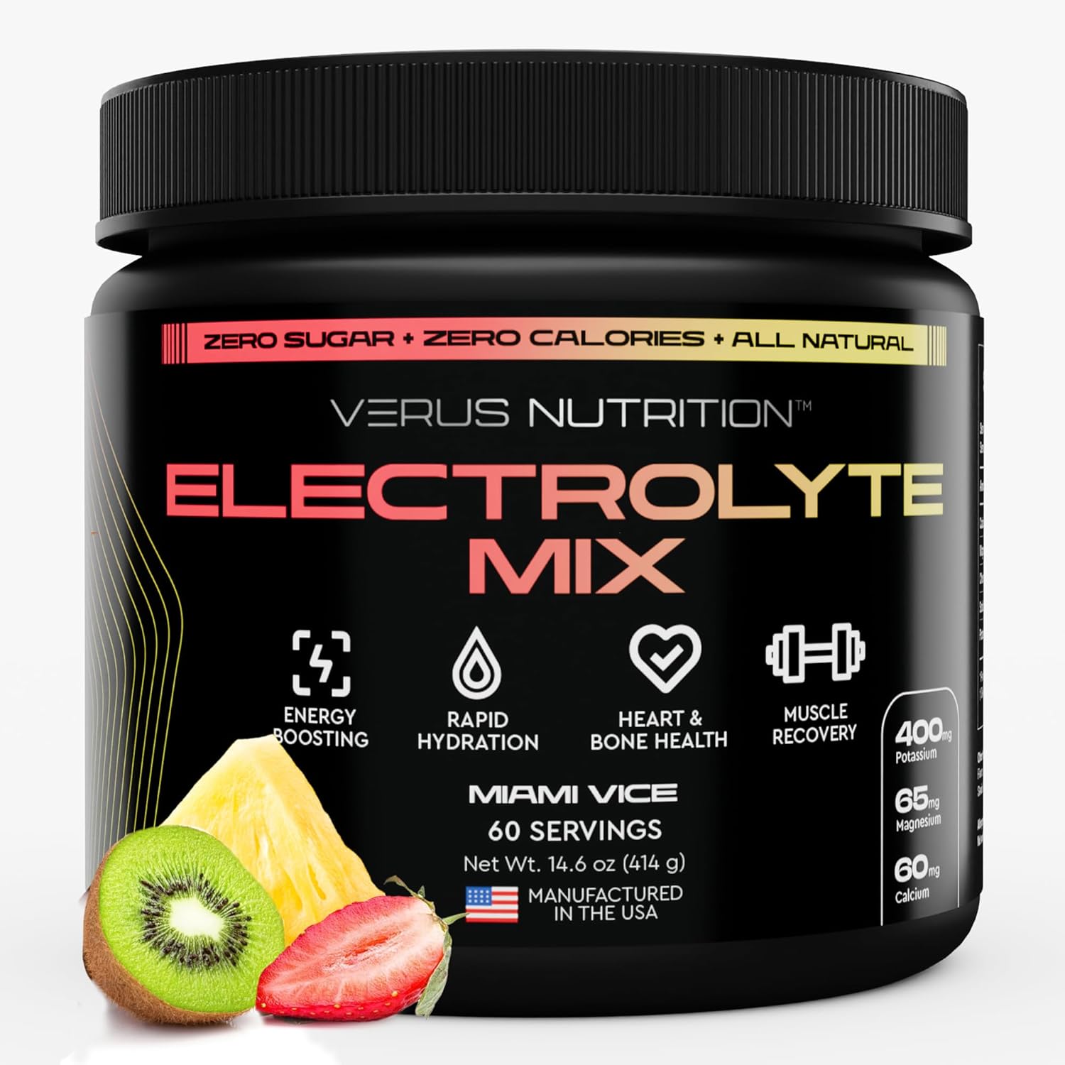 Electrolytes Powder No Sugar for Keto, Vegan & Fasting Needs