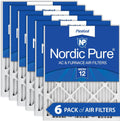Nordic Pure 16x25x1 Pleated Air Filters 6 Pack MERV 12