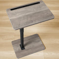 Gray Sofa Armrest Tray Table for Couch - Compact 360 Swivel Snack