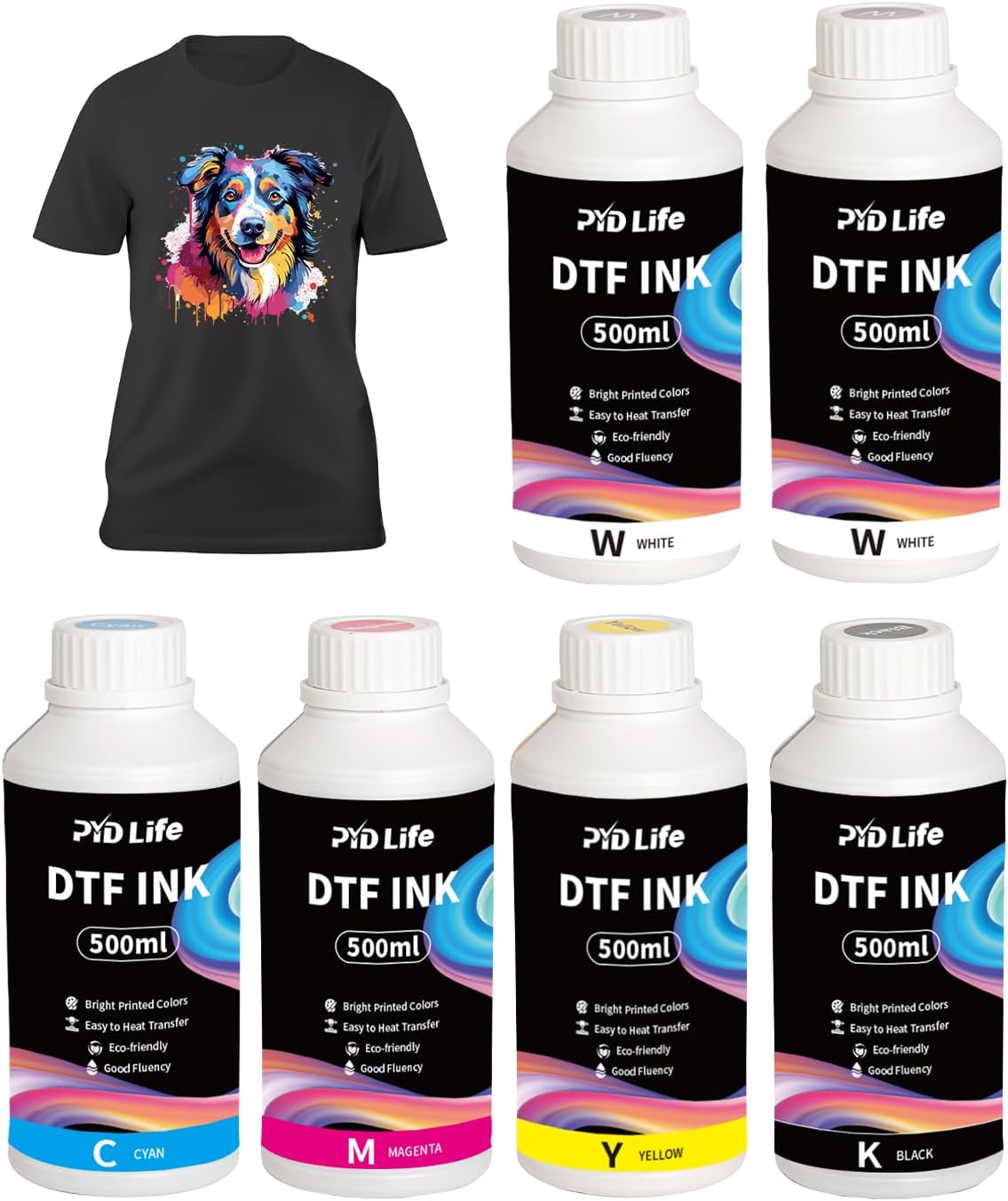Premium DTF Ink: Vibrant PET Film Printing 500ML x 6