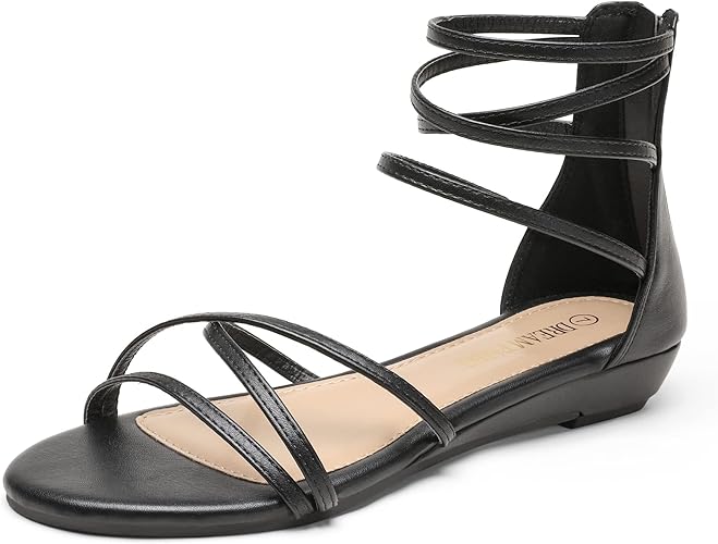 DREAM PAIRS Women's Ankle Strap Rhinestones Low Wedge Sandals Review
