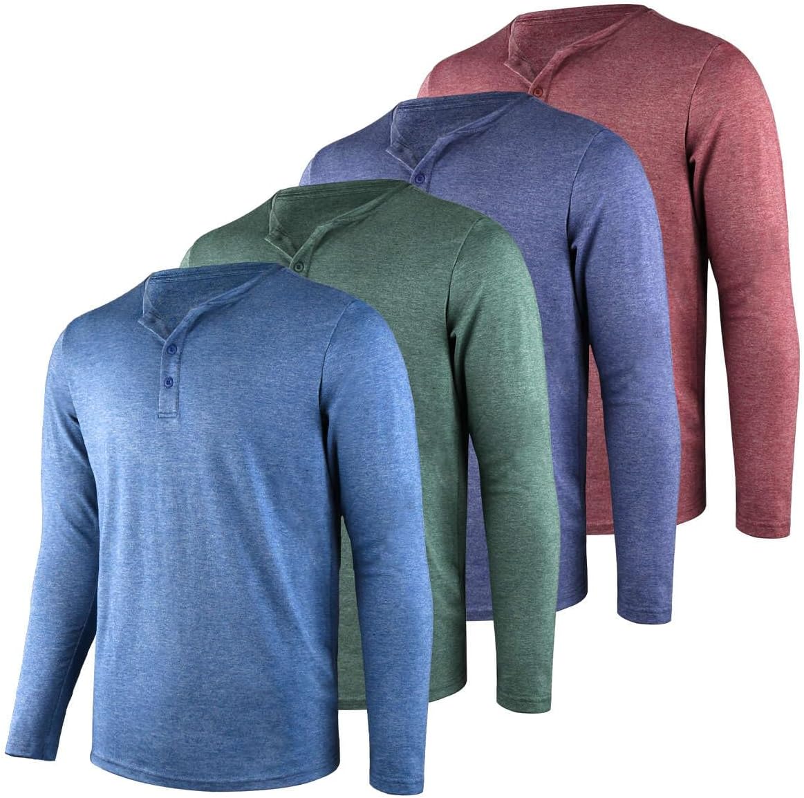 Liloak Men's Henley T-Shirts Pack for Stylish Casual Wear