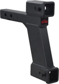 Trailer Dual Hitch Extender Adapter with 2in & 10in Riser/Drop - Solid
