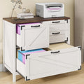 Lateral File Cabinet with 4 Drawers Farmhouse File Cabinet - Rustic