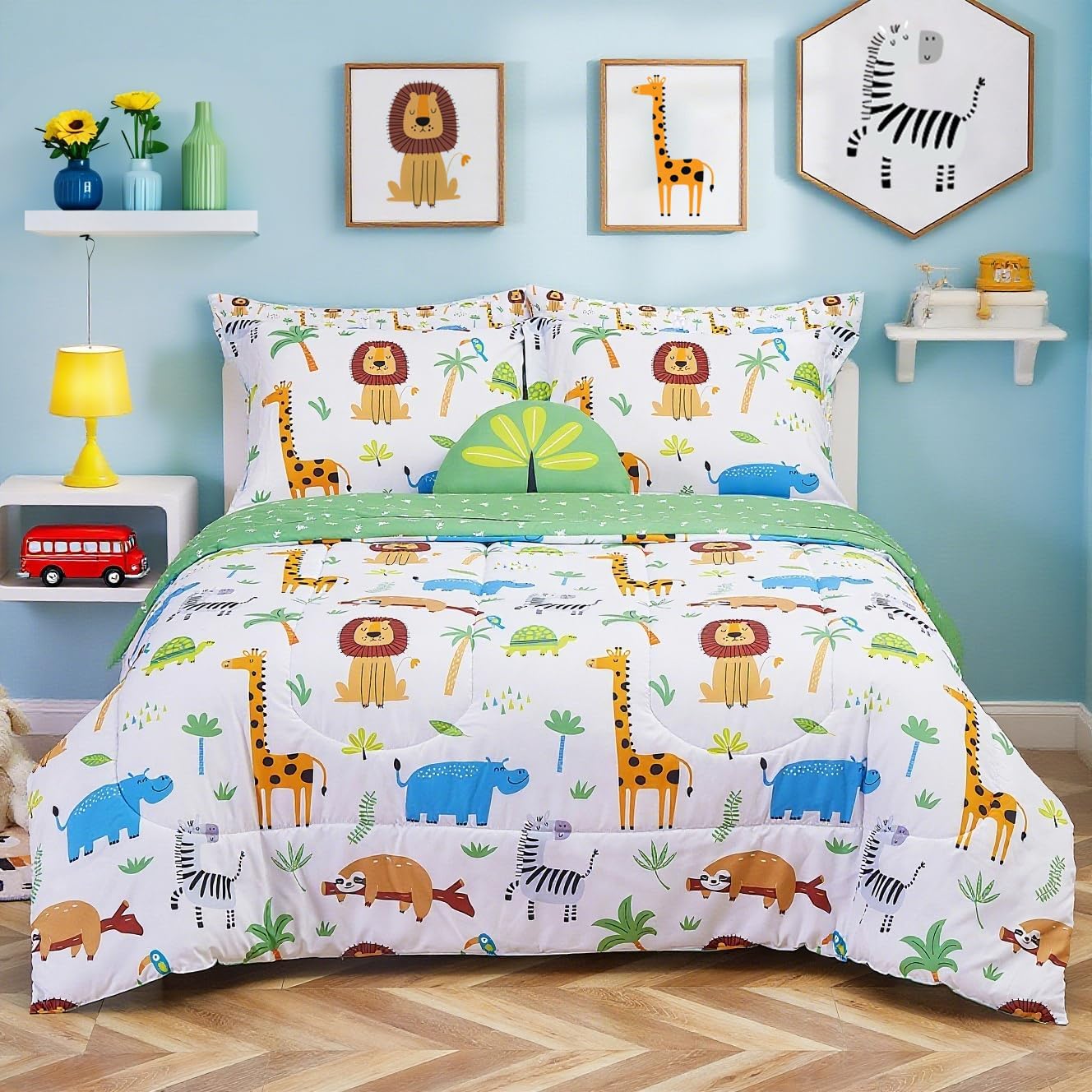 Mooreeke Kids Twin Comforter Sets for Boys Girls 6 Pieces