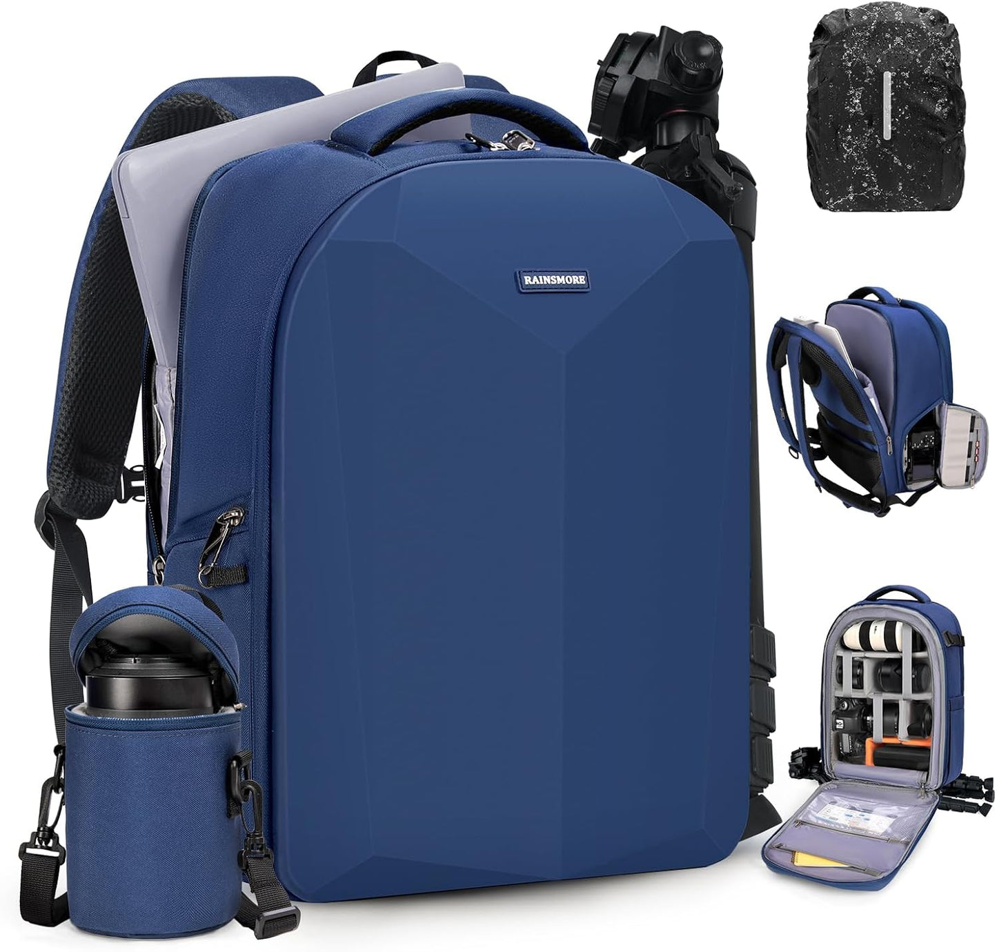 RAINSMORE Camera Backpack Hard Shell for DSLR and Laptop