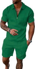 UOUA Mens Summer Track Suits 2 Piece Shorts Sets (Style 2SQP)