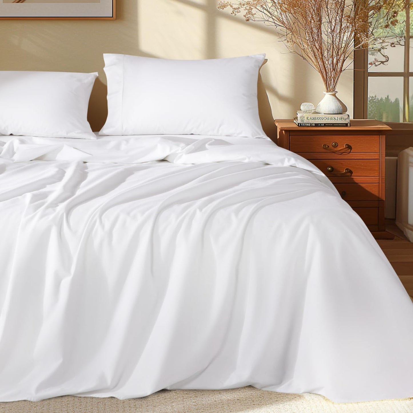 Luxury 100% Egyptian Cotton Sheets Set for Ultimate Comfort