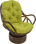 Blazing Needles Solid Twill Swivel Rocker Chair Cushion, 48 in x 24 in