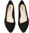 Ataiwee Women's Wide Width Flat Shoes - Comfortable Pointed Suede