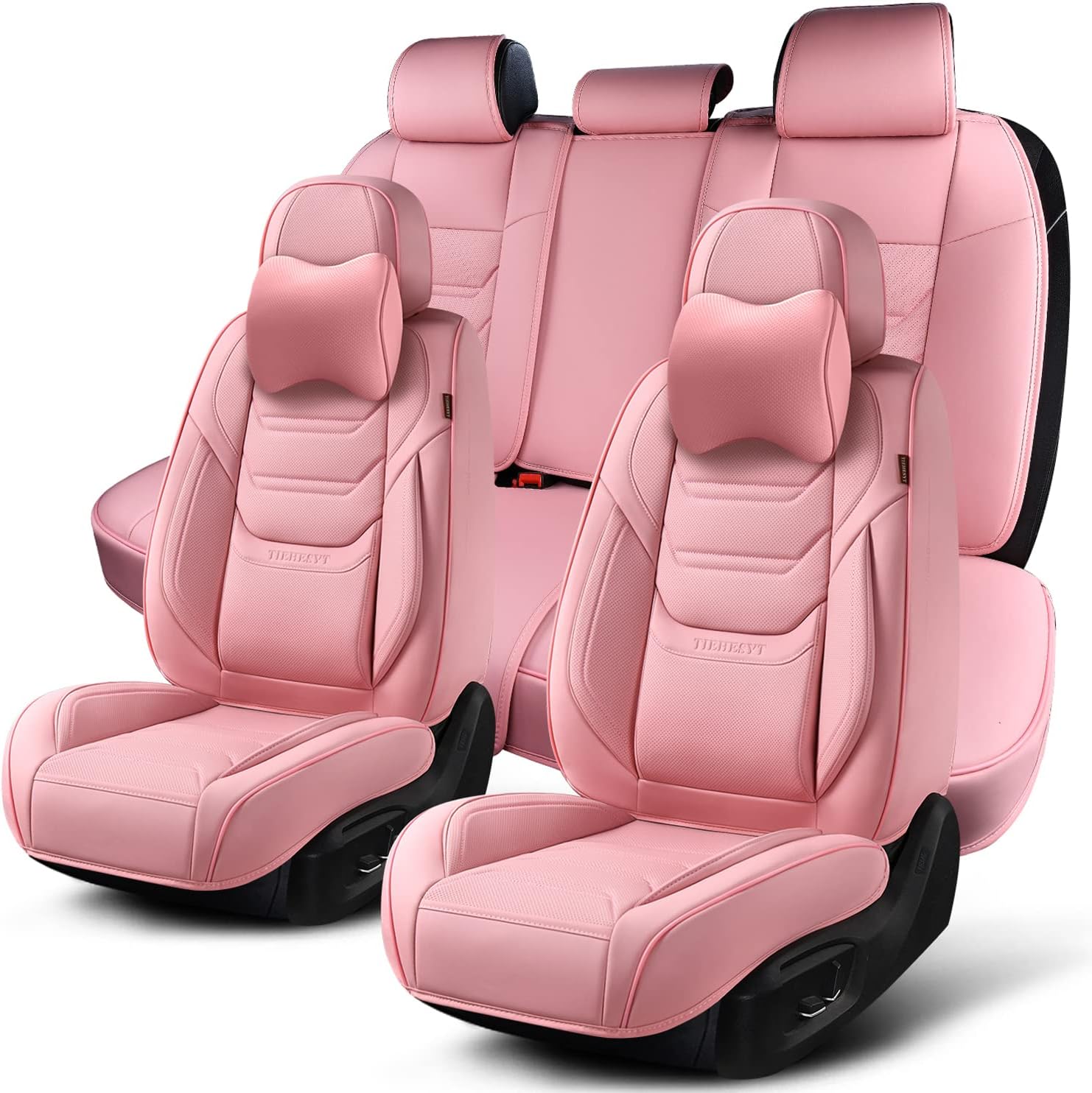 Pink Car Seat Covers Full Set for Sedans and SUVs - Waterproof
