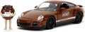 M&M's 1:24 Porsche 911 Turbo Die-Cast Car & 2.75in Brown Figure
