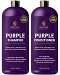 Purple Shampoo and Conditioner Set for Blonde and Gray Hair - Sulfate