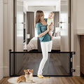 24 in Tall Retractable Baby Gate for Doorways and Stairs - Step Over