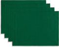 Solino Home Linen Placemats Set of 4 - Christmas Green, 14 x 19 in
