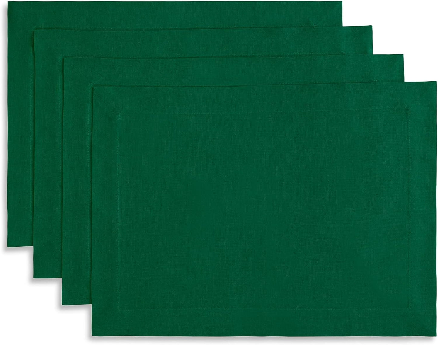 Solino Home Linen Placemats Set of 4 - Christmas Green Style