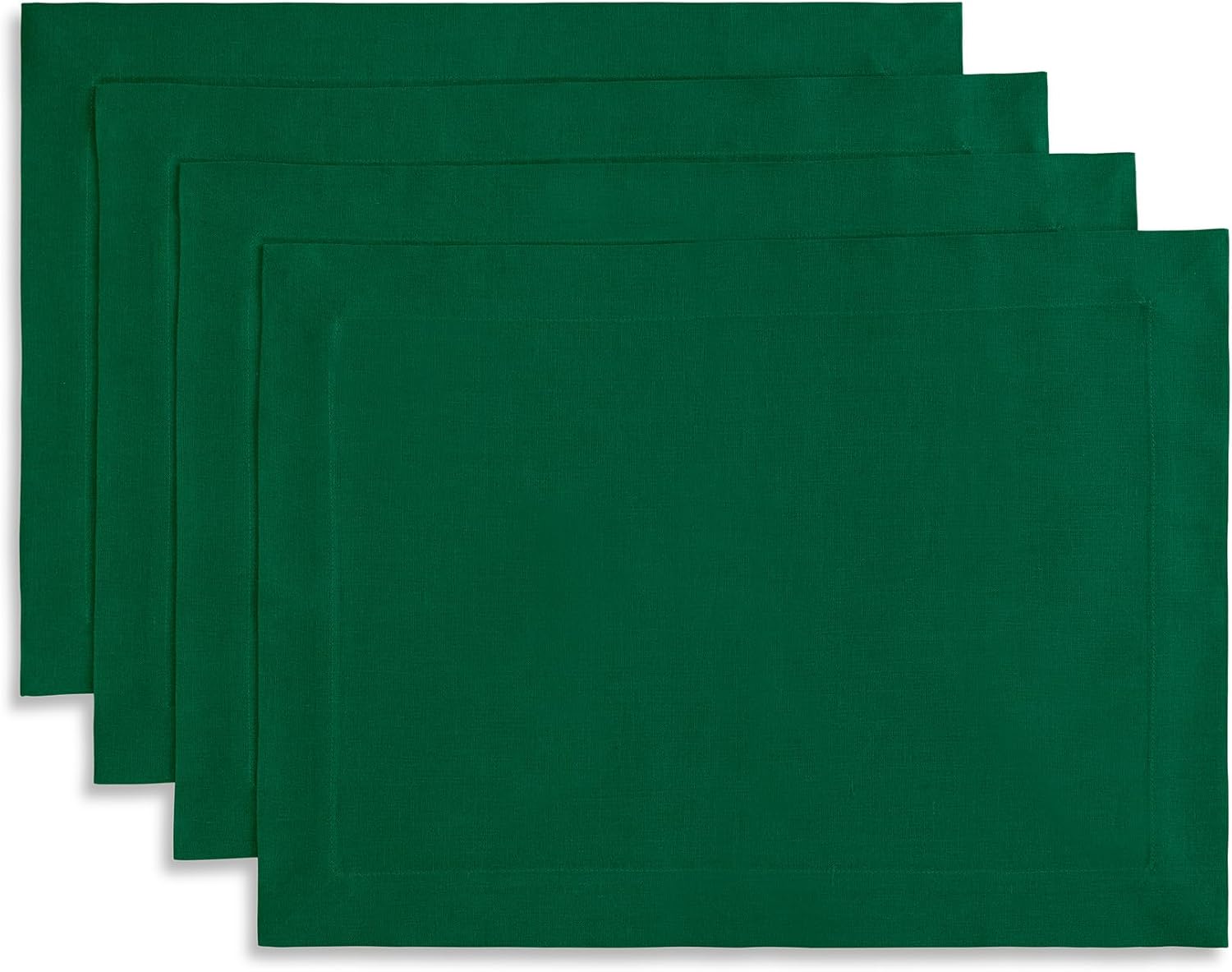 Solino Home Linen Placemats Set of 4 - Christmas Green Style
