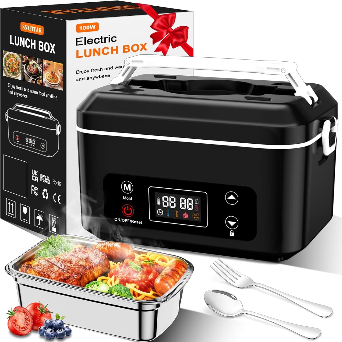 Cordless Electric Heated Lunch Box for On-the-Go Meals
